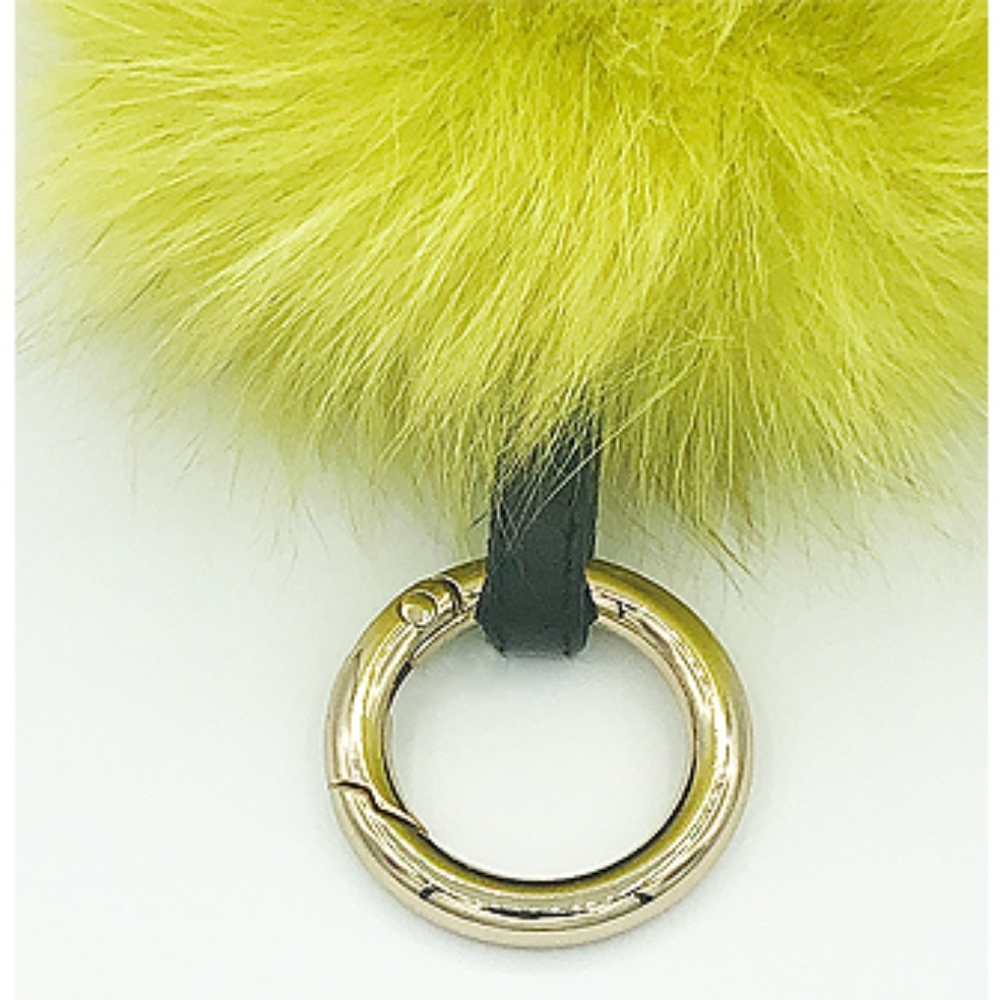 Real Fox Fur Pom-Pom Bag Charm & Keychain - Picture 2 of 2